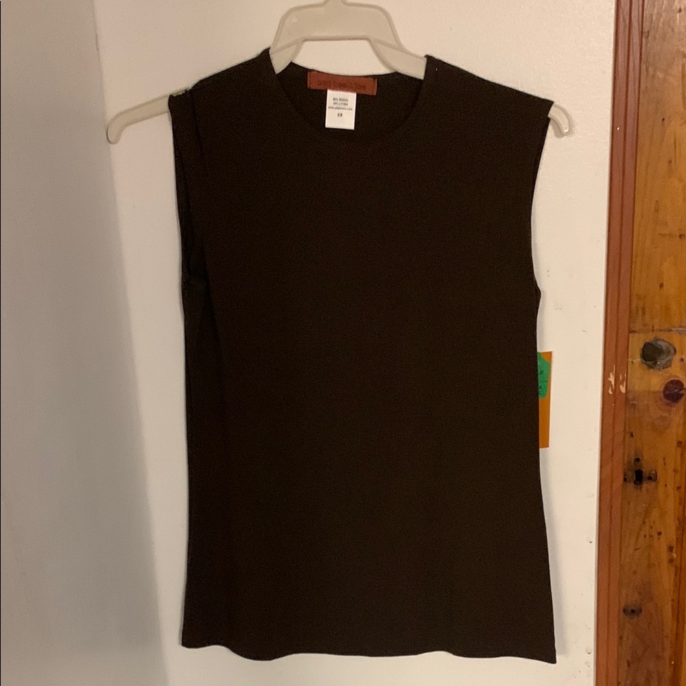 Elegant Brown Sleeveless Top